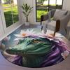 Animalswearingflowers Round Area Rug,Carpet Rug for Living Room Bedroom Sofa Playroom Decor,Non slip Floor Mat