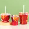 Food Grade Plastic Thicken Bucket Small Clip Stationery Storage Bucket Milk Tea Pickle Takeaway Bucket With Lid Storage