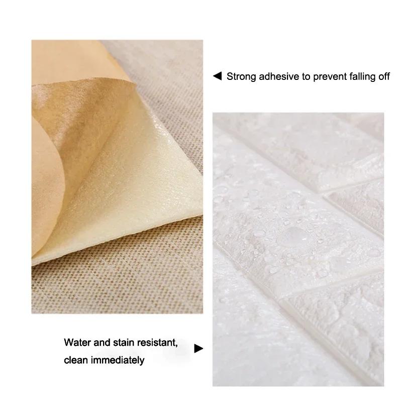 3D Faux Brick Wandaufkleber DIY dekorative selbstklebende wasserdichte Tapete Kinderzimmer Schlafzimmer Küche Home Dekoration