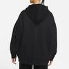Nike Sportswear Zippers Open Collar Brushed Fleece Lined Hoodie Jacket Women's Black DD5635-010