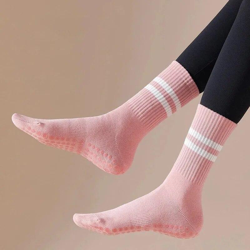Socks Non-slip Silicone Cotton Socks Pilates Yoga Exercise Socks Indoor Fitness Socks Women's Sportswear Accessories