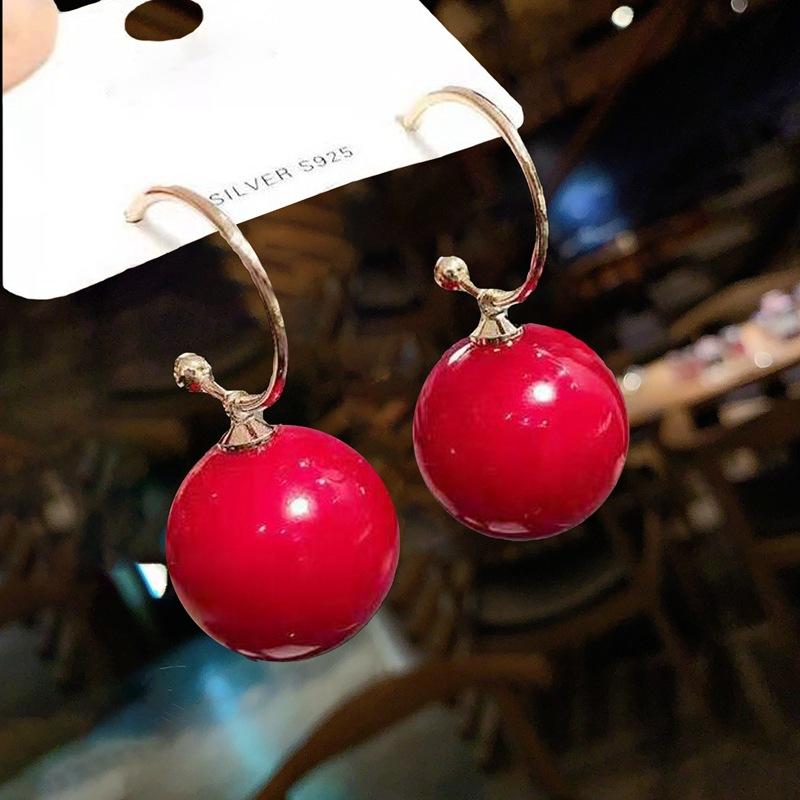 Fashion Geometric Bow Flower Pearl Earrings Women'S Premium Versatile Small Fragrant Wind Earrings