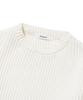 KNITTED Cotton Minimalist Round Knit Ivory