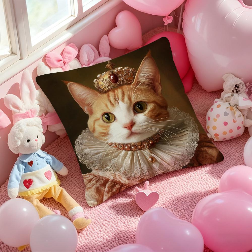 Cute Cat Printing Decorative Cushion Cover Pattern Printed Pillowcase for Living Room Sofa Cushion Cover & Bedroom Decor