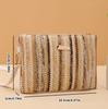 Damen Sommer Retro Stroh Woven Tasche Handtasche Mode Bunte Bohemian Woven Armband Tasche Strand Brieftasche Geld Tasche Clutch Geldbörse