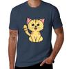 Adorable Little Cartoon Kitty Tshirt Work Outdoor Short Sleeve Tee