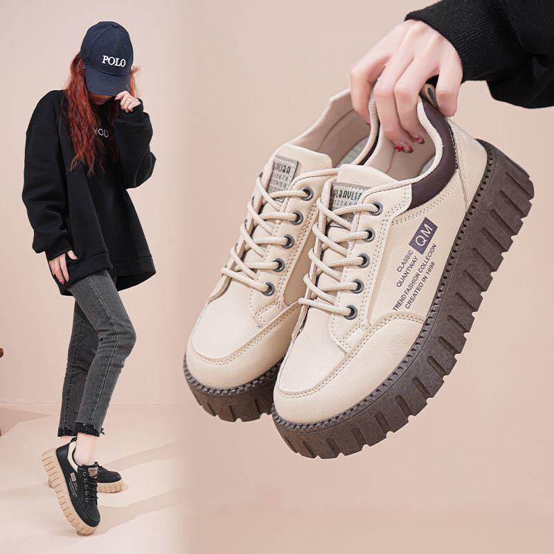 Spring 2025 Women's Trendy Dad Shoes: Versatile, Thick-Soled, Height-Increasing Casual Sneakers