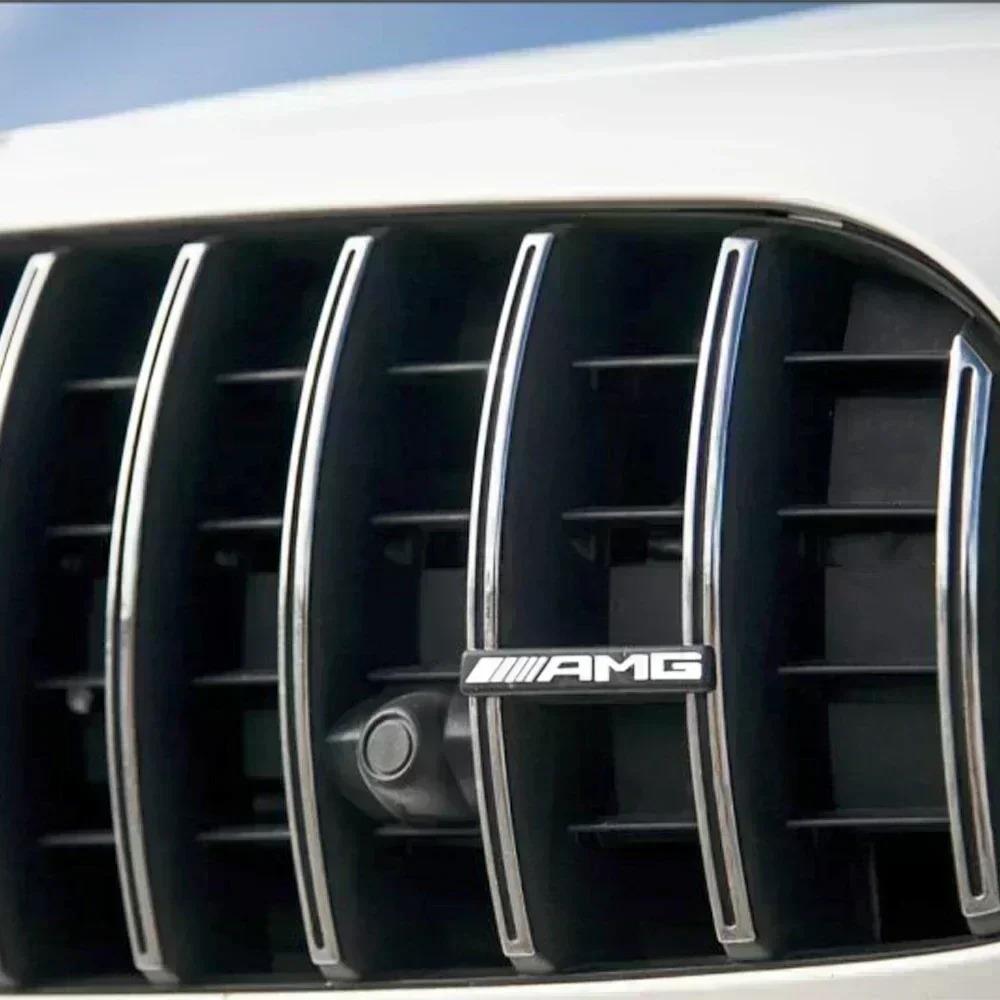 3D ABS Car Sticker Front Grille Emblem Decoration Accessories for Mercedes Benz AMG E C G M R S Class W176 W204 W212 GLC CLA GLA VT1