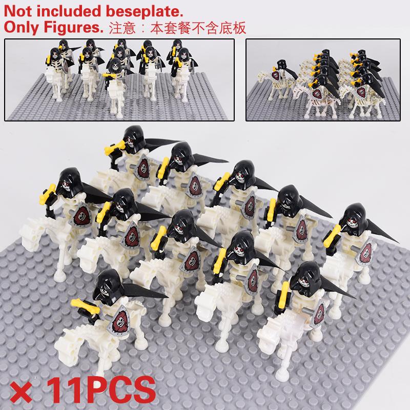 MOC Medieval Skeleton Centaurs Knights mini Action Figures Building Blocks Roman Horse Army Soldiers Bricks Toy kids XMAS Gifts