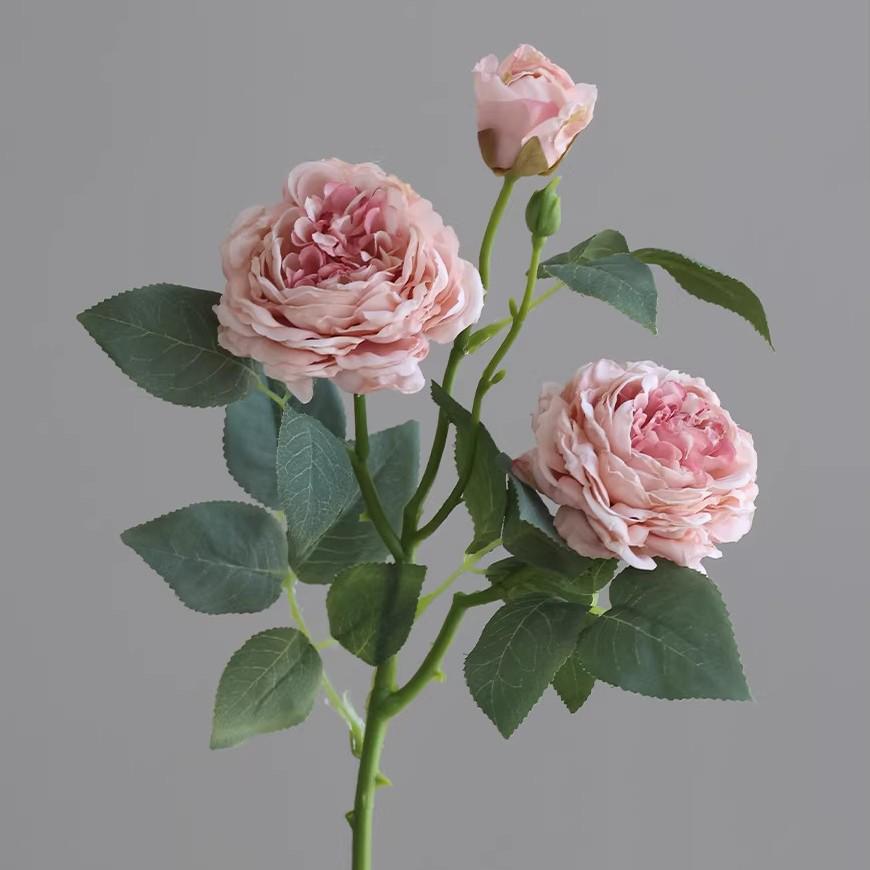 Artificial Retro Roses Flower Arrangement for Living Room, Hotel, or Dining Table - Elegant Entrance Hall Bouquet Decoration