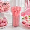 Drinking Water Straw Heart Shaped Straws, Food Safe PP Disposable Rounded Grade Lip Design Comfortable Sip Straws for Cocktail, Birthday Party