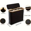 Porte-rouleau de papier toilette en bambou bohème avec panier de rangement pliable – Organisateur pour linge et mouchoirs