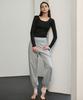 Debiweeo Joy Pintuck Harem Pants Devi-B0090-Melange Grey
