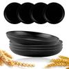 8Pcs Wheat Straw Plates Reusable Baby Feeding Dishes Salad Snack Fruit Plate Picnic Dishes Unbreakable Kitchen Dinnerware