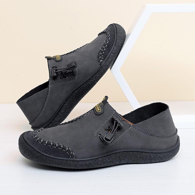 

2024 large size Doudou shoes men s new casual one-pedal men s shoes outdoor platform loafers 47 сірий колір
