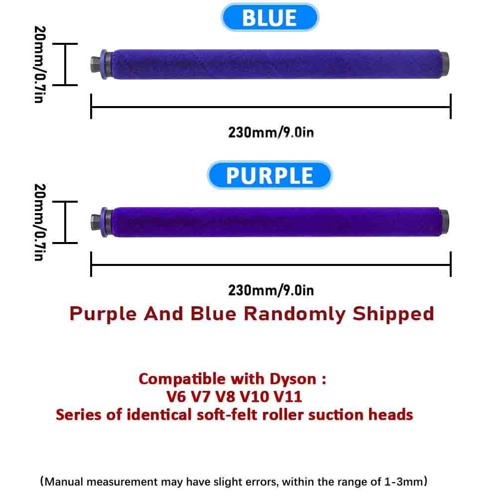 Soft Roller Brush Head For Dyson V6 V7 V8 V10 V11 Vacuum Cleaner Rear Brush Bar For Soft Roller Household Cleaning Floor Cleaning Head Accessories