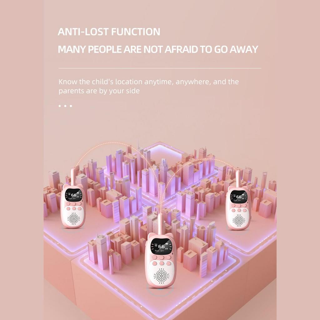 2-pack Barn Walkie Talkies 22 Kanaler Tvåvägsradio 3 KM Räckvidd Handhållen Original