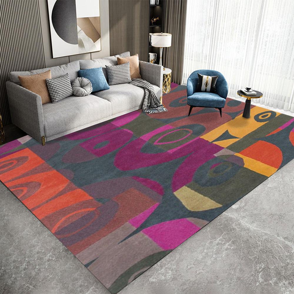 

Ковер с геометрическим узором в скандинавском стиле для гостиной, дивана, журнального столика, большой коврик для ванной комнаты, нескользящий, современный, роскошный, декоративный, напольный коврик 40X60cm-16x24in