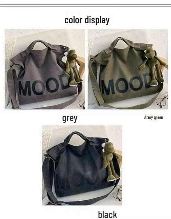 2024 Damen Umhängetasche aus Canvas: Große Kapazität, Koreanischer Stil, Vielseitig für Studenten