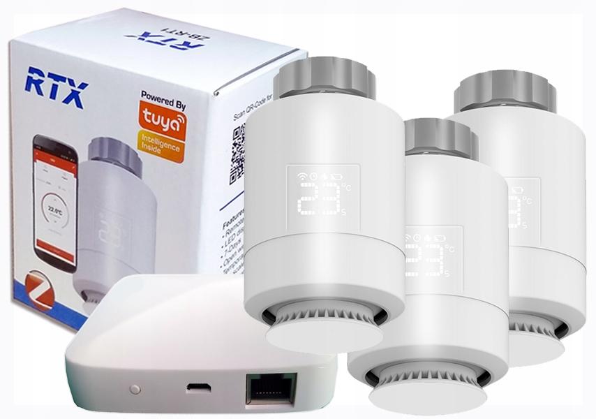 3x RTX Thermostat Head + ZigBee LAN Gateway TUYA SET3
