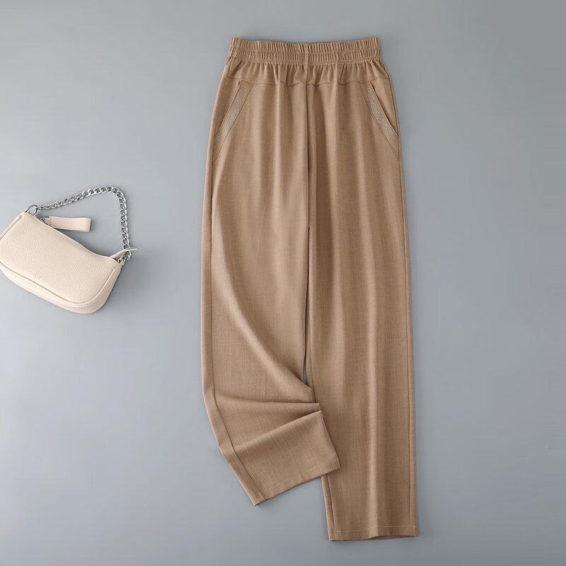 

Women s Rhinestone Embellished Straight-Leg Casual Ankle Pants 3XL