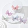 50Pcs 3D Organza Fabric Butterfly Appliques Double-layer Gauze Simulation Mesh Butterfly Patch Handmade Clothes Sewing Patch