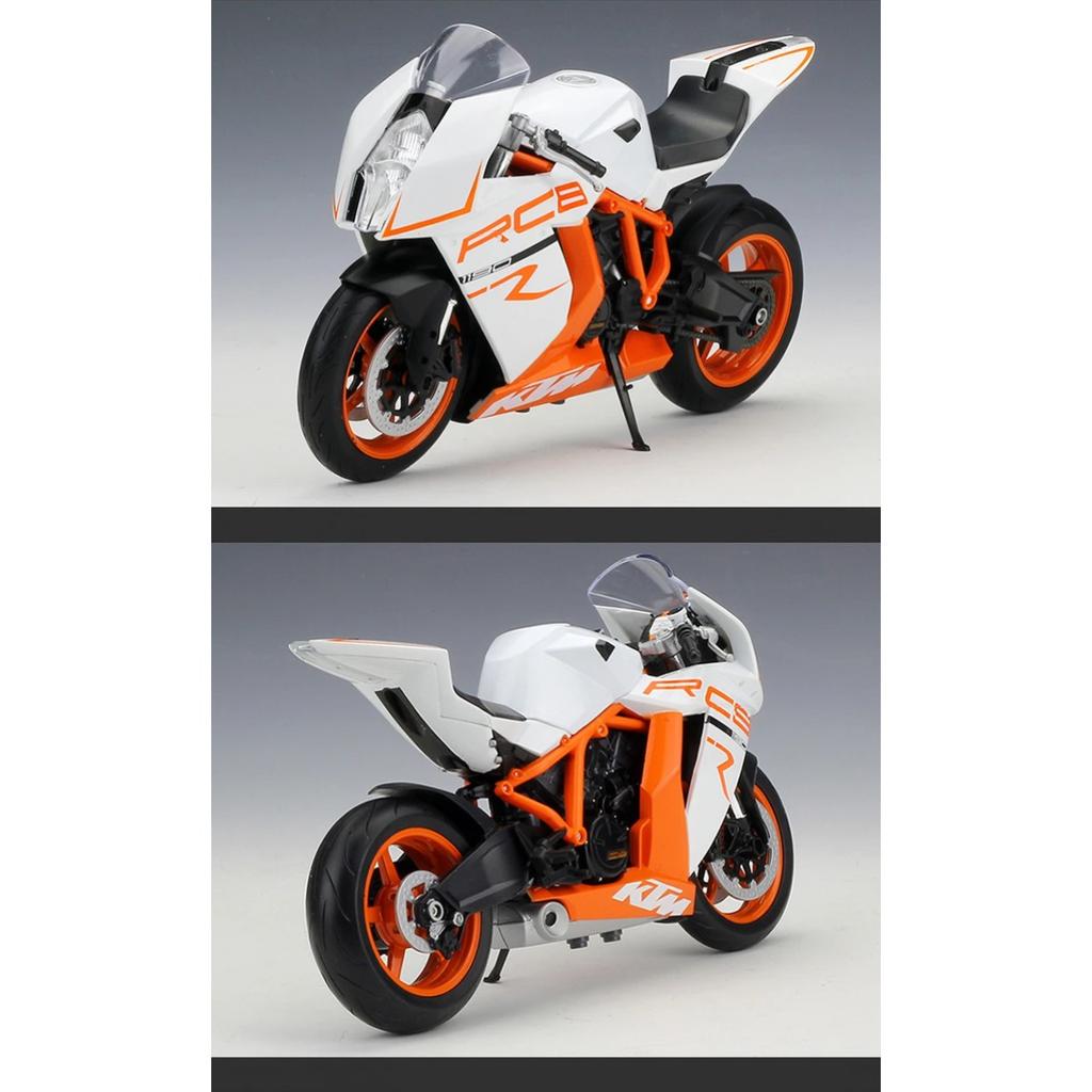 Welly 1/10 KTM 1190 RC8 R Alloy Racing Motorcycle Model Metal Street Cross-country Sports Motorcycle Model Simulation Kids Gifts