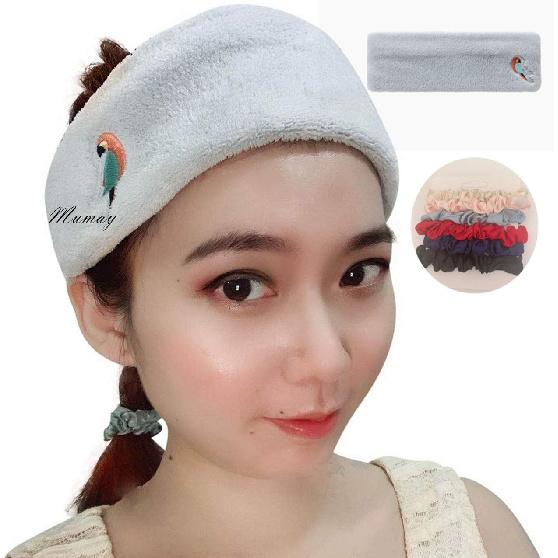 Headbands Knot Turban Headband Hair Band Elastic Plain Fashion Hair Accessories, Satin Hair Ties for Breakage Prevention (1 Hair Wraps and 6