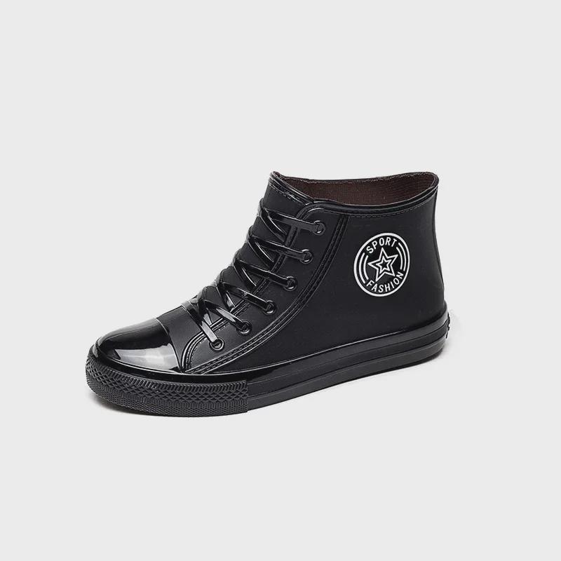 

Женские водонепроницаемые повседневные низкие резиновые сапоги 2025 года — модная нескользящая обувь для отдыха на природе Size 38