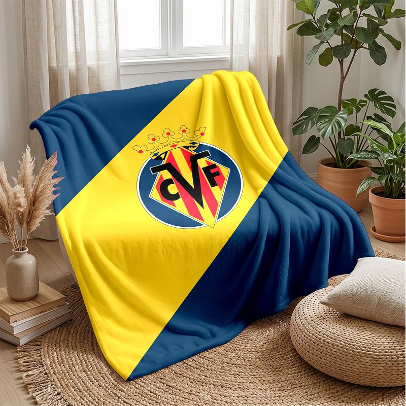 Villarreal FC Soft Flannel Fleece Blanket Lightweight Cozy Warm Throw Blanket For Sofa Bed Home Decor