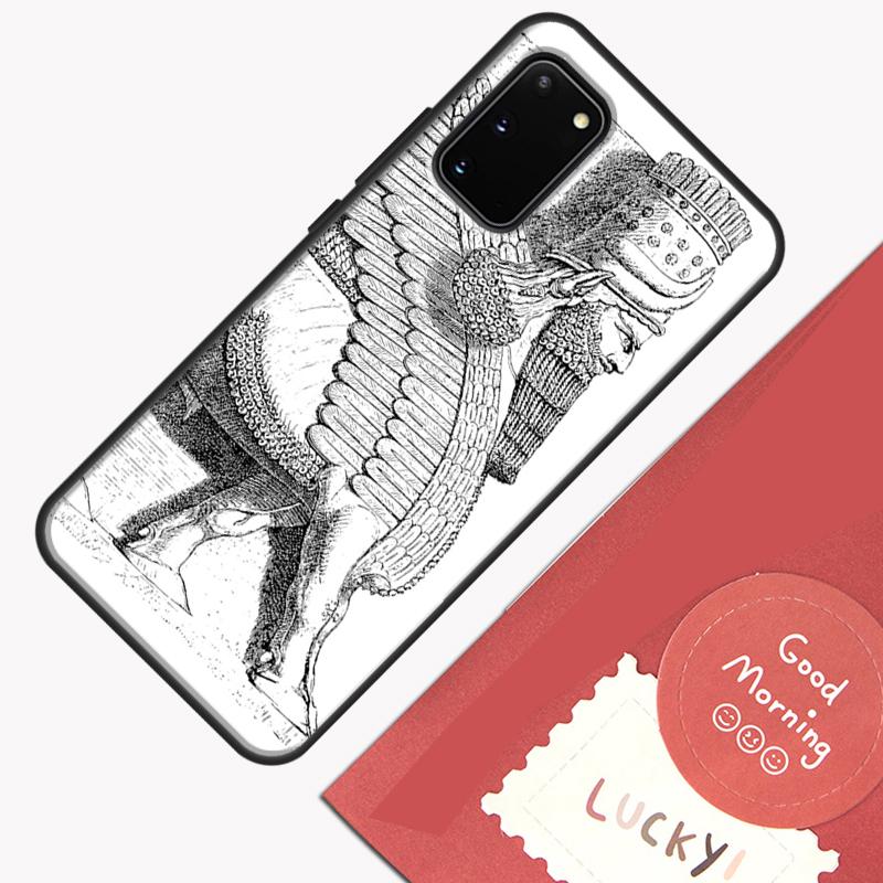 Lamassu Assyrian Winged Lion Phone Case For Samsung Galaxy S24 S26 Ultra S20 S21 S22 S23 S25 Plus S10 S25 FE Cover Shell