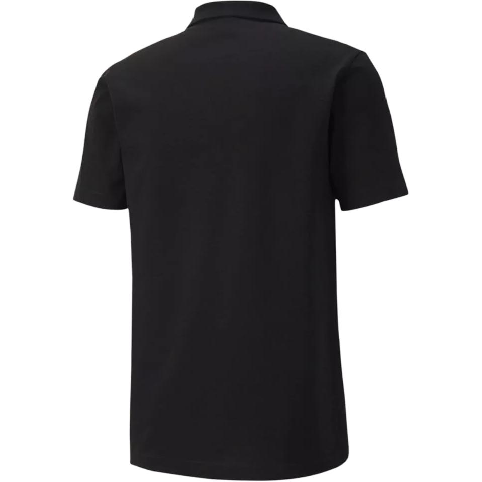 Puma Logo Loose Fit Short Sleeve Polo Shirt Men Tops Black 656978-03