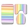 Line Toilet Floor Mat Three-Piece Bathroom 3-Piece Carpet Doormat
