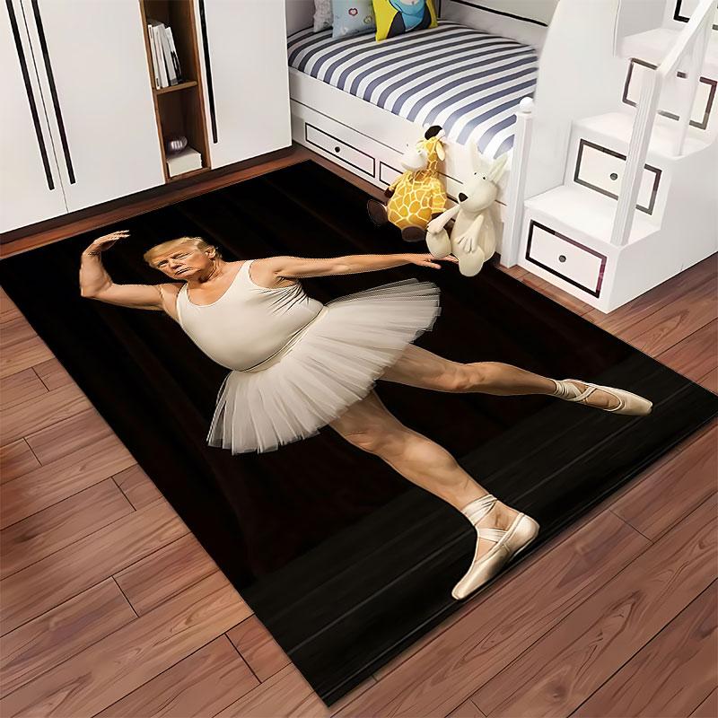 Ballet Dancer in White Tutu suitable as a non-slip mat for the living room or bedroom sofa