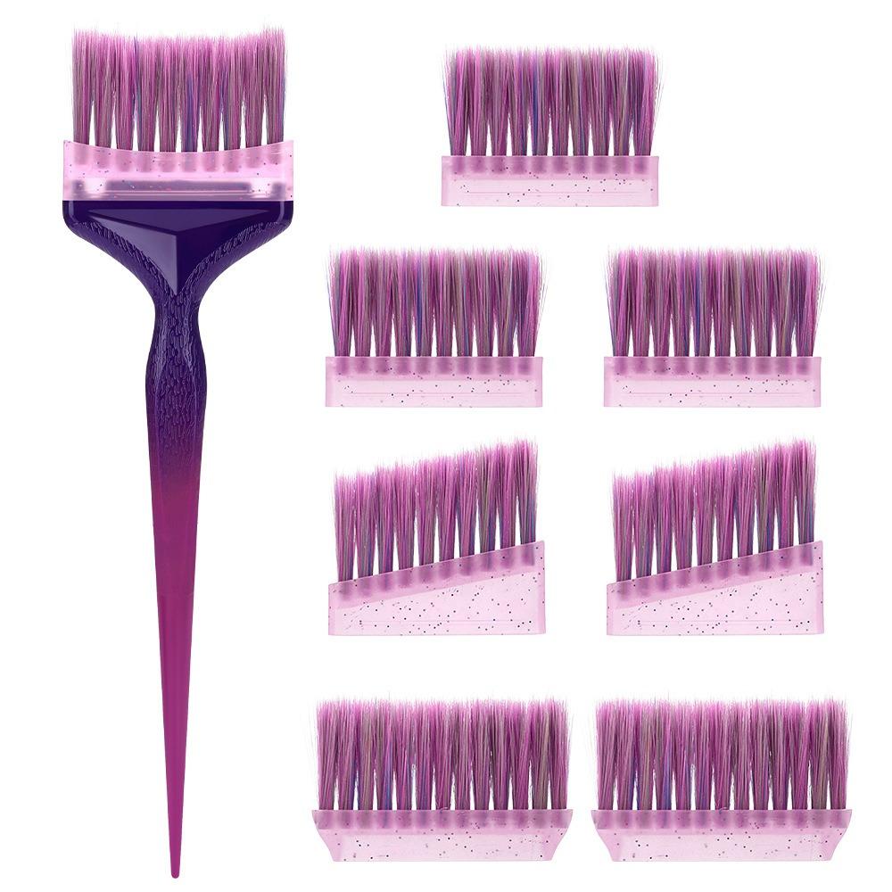 1Set Professional 8pcs Replaceable Brush Head Kit Hairdressing Tinting Coloring Tools  Salon