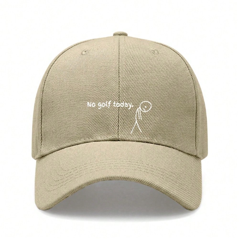 [Casual Baseball Cap] "No Golf Today" Printed Cap, Unisex Curved Brim, Adjustable & Breathable, Ideal for Golf Lovers Daily Outdoor Use
