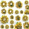 Elegant Artificial Sunflower Wreath Garland For Weddings And Party Decorations
