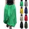 Jupe Longue Fluide à Boutons Colorés Mode Femme Jupe Trapèze Taille Haute Mi-longue