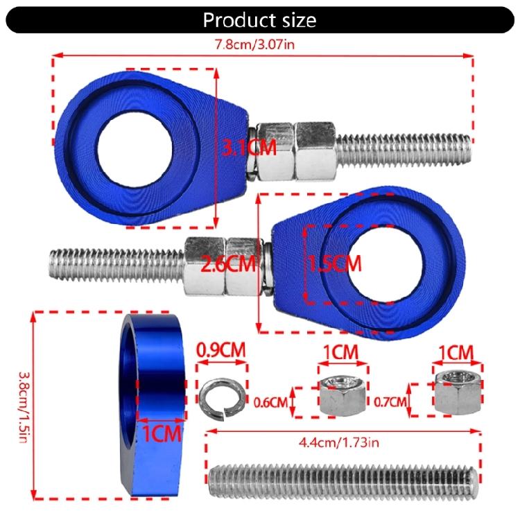Motorcycle Rear Chain Adjuster Precisions Chain Tension Adjustment Control Riding Upgrade Easy Installation