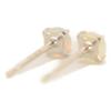 [yokomountain] K10 WG White Gold Natural Opal Earrings, 3mm, 10K Gold, Women's, K10WG Double Locking Back