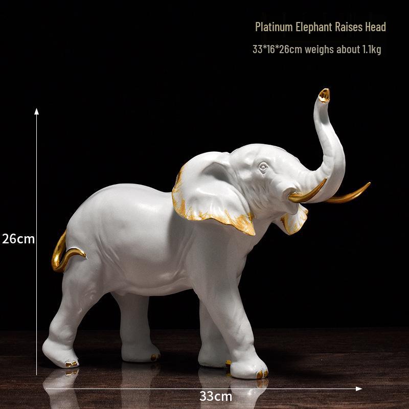 

Современная роскошная фигурка слона - смоляная ручная работа для украшения офиса, гостиной или ТВ-тумбы