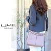 LIME made in Japan genuine leather shoulder bag L1801 lavender ladies 2way handbag leather made in Japan lime zip shrink