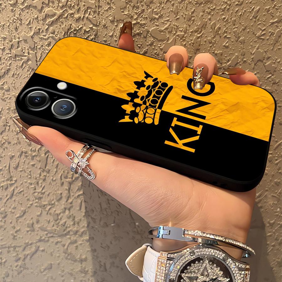 Case for Apple iPhone 17 Pro Max 15 Pro 7 8 Air 13 14 12 11 XR XS MAX 16 Funda Phone Cover Crown Letters