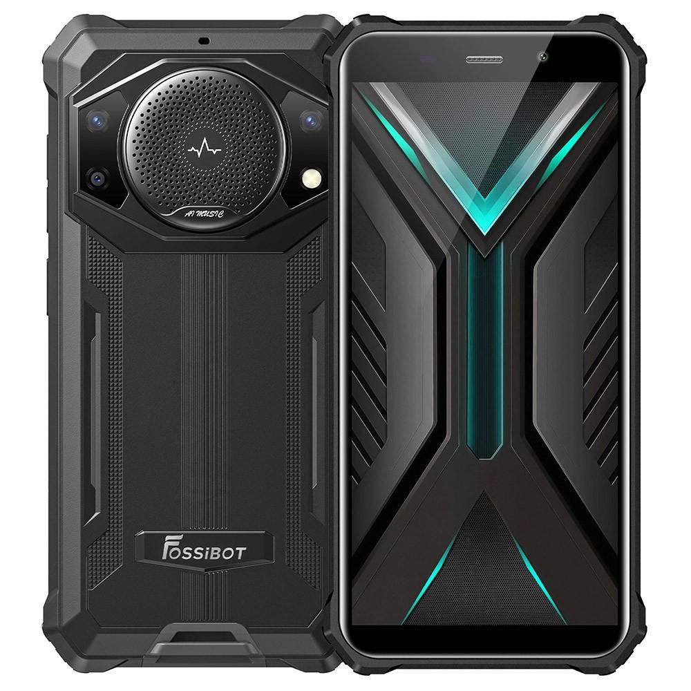 FOSSiBOT Smartphone Robusto F101, 4GB+64GB, Tripla Fotocamera AI, Altoparlante 123dB, Batteria Grande 10600mAh, Android 12