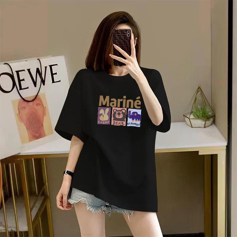 

Women s 100% Pure Cotton Oversized Short Sleeve T-Shirt - Korean Style Summer 2024 Trend. XL - for 116-130 lbs