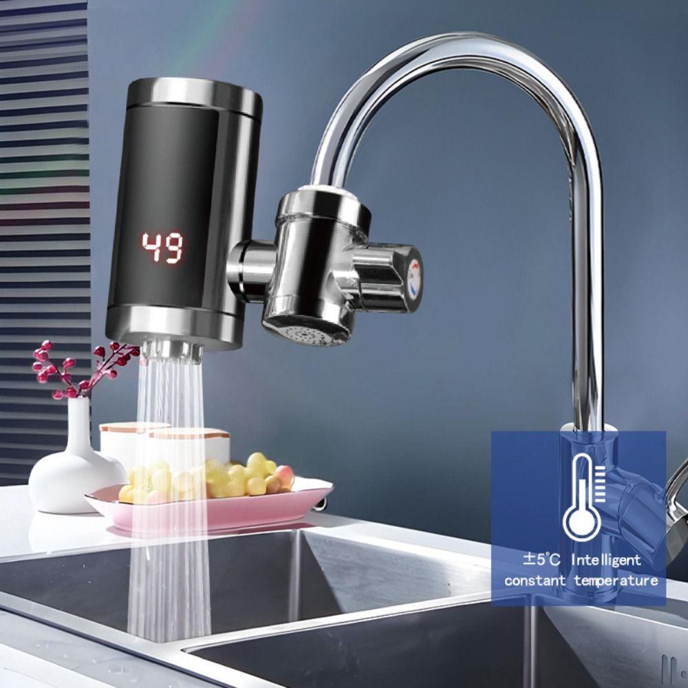 Temperature Display Tankless Heaters Digital Display Heating Faucet Bathroom