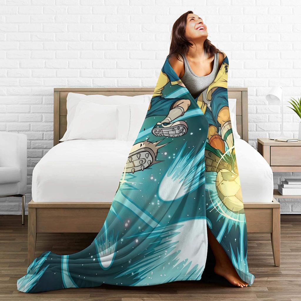 Anime Axel Blaze Inazuma Eleven Warm Soft Blanket Student Plush Throw Blanket Funny Couch Chair Flannel Bedspread Sofa Bed Cover