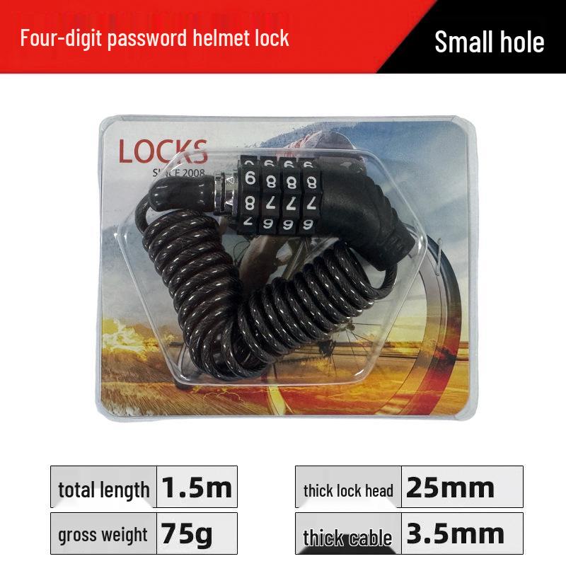 Universal Electric Vehicle Helmet Lock with Key Hook for Motorcycle Safety
