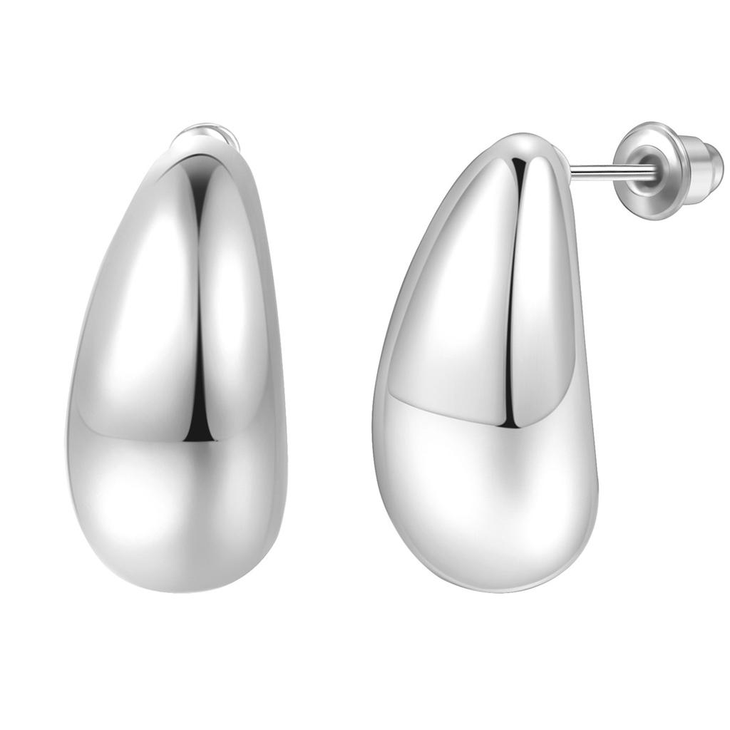Women Piercing Stud Earrings Chunky Waterdrop Hollow Earrings Fashion Jewelry For Women Girls