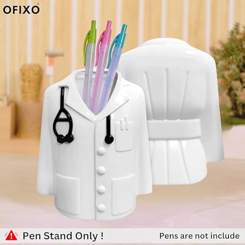 

Ofixo Doctor Coat Pen Stand - Ideal For Doctors, Surgeons, Medical Professionals, Offices, Homes, And Medical Students -